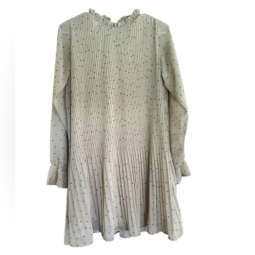 Mod Ref Pleated Polkadot Swing Dress